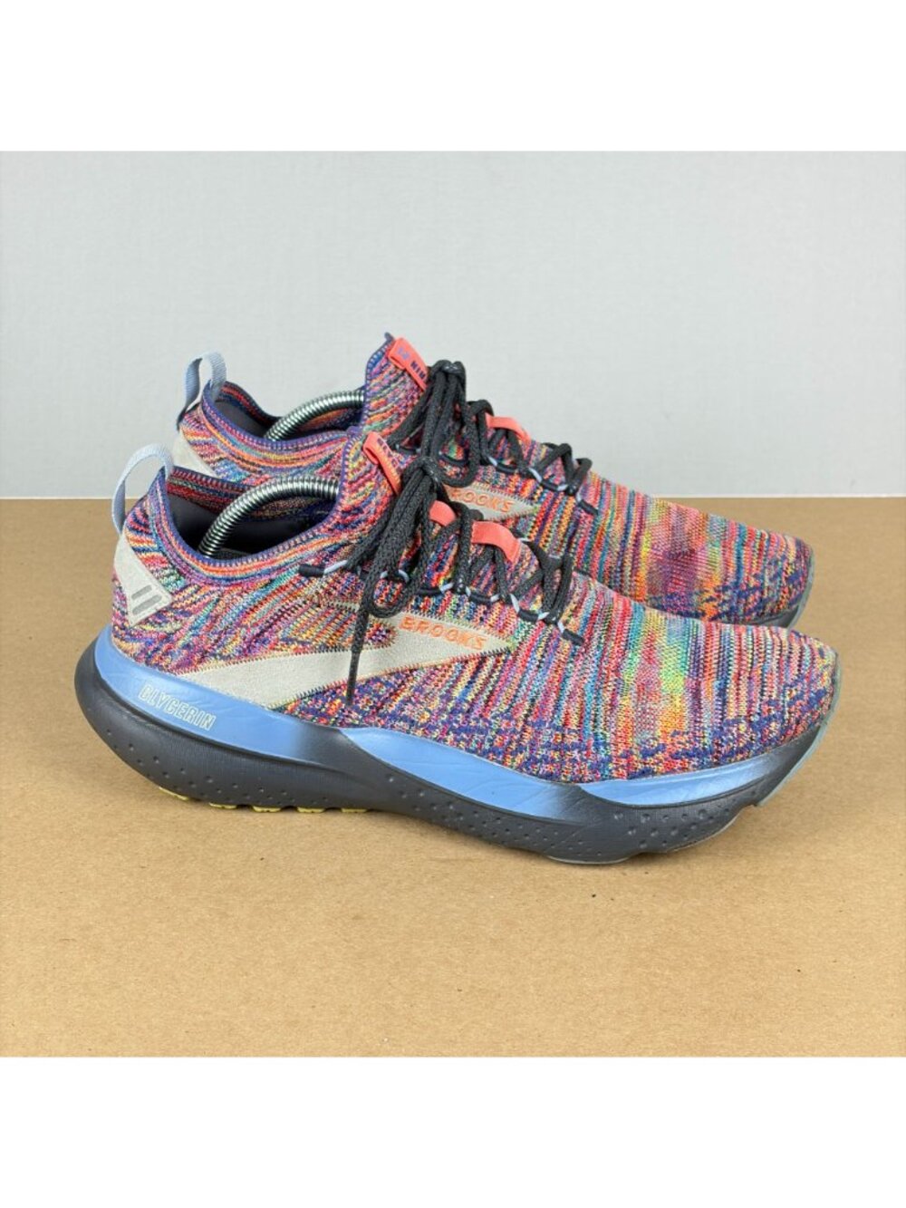 Brooks Glycerin 21 Stealthfit Knit Athletic Shoes Womens 10 Blue Multicolor - Picture 3 of 10